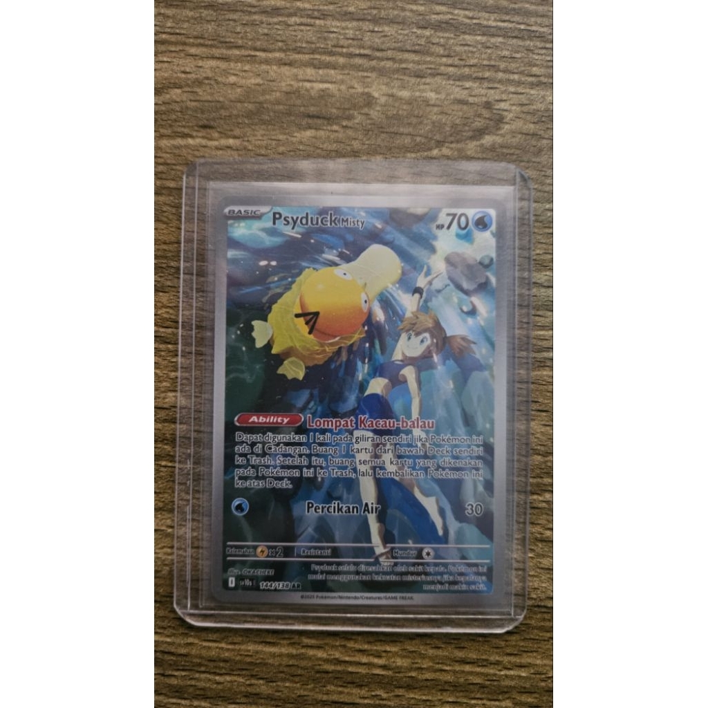 Pokemon Misty Psyduck Kehadiran Juara Indonesia AR 144/138 Indo