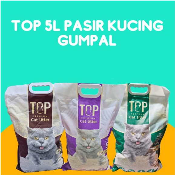 PASIR KUCING TOP 5 LITER Pasir Wangil Gumpal