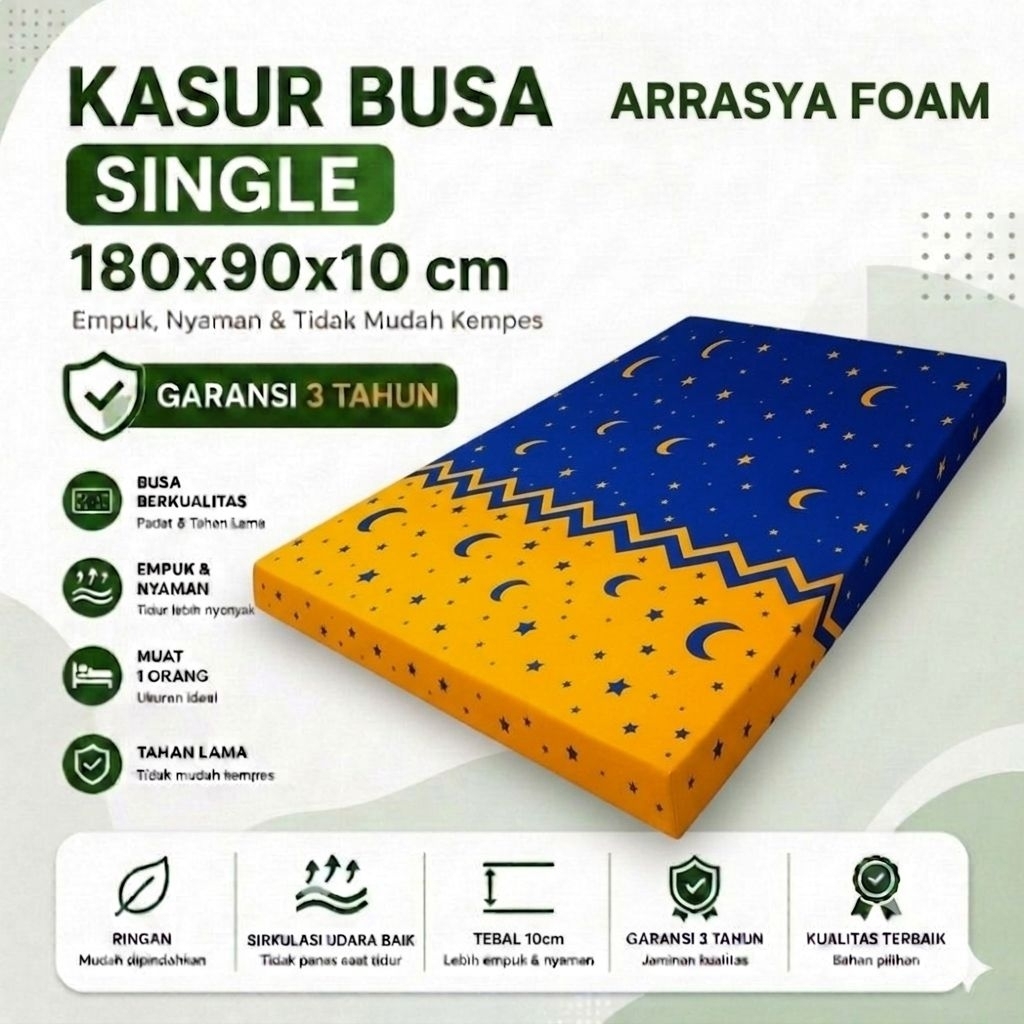 Kasur Busa d26 Premium 180x90x10cm Cukup 1 Orang Dewasa
