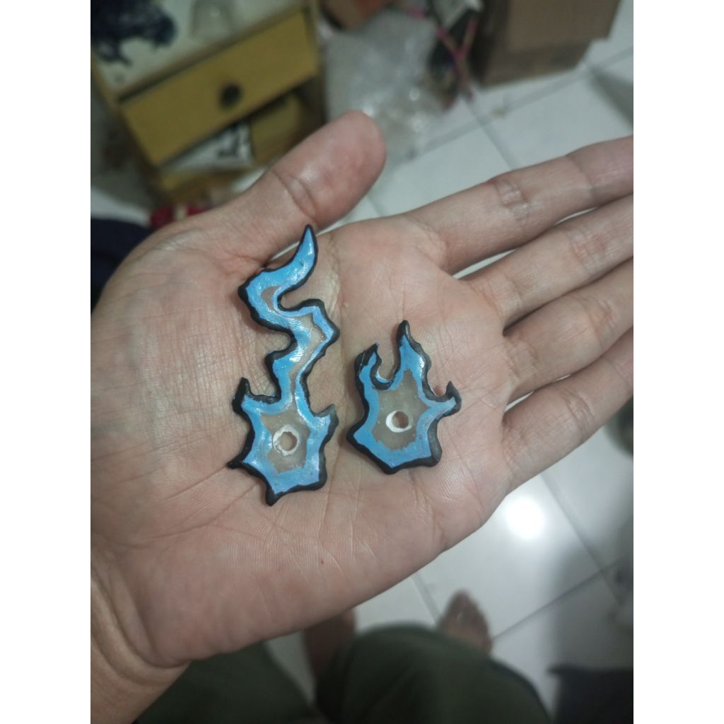 efek api biru gojo Satoru jujutsu kaisen fit untuk action figure shf body kun