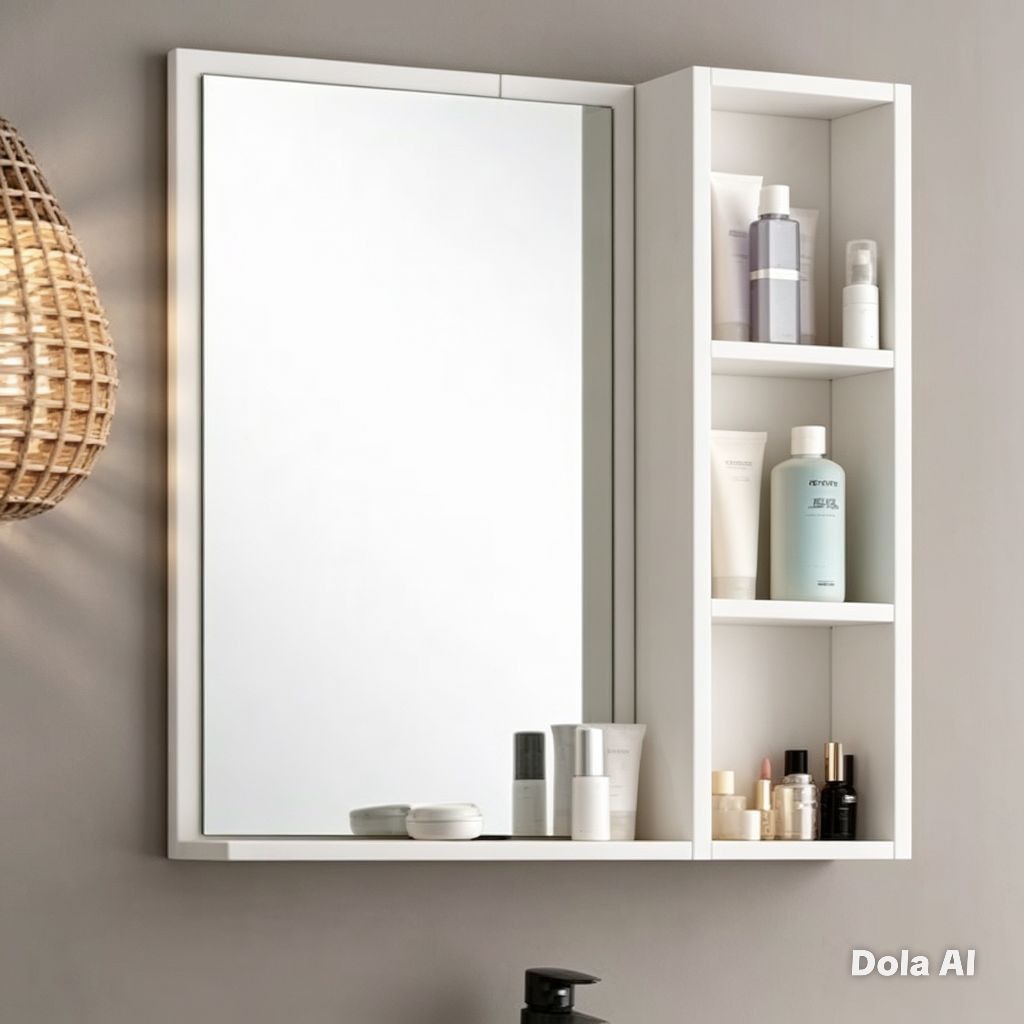 Rak Make Up Dinding Modern Sekat 80 x 60 cm