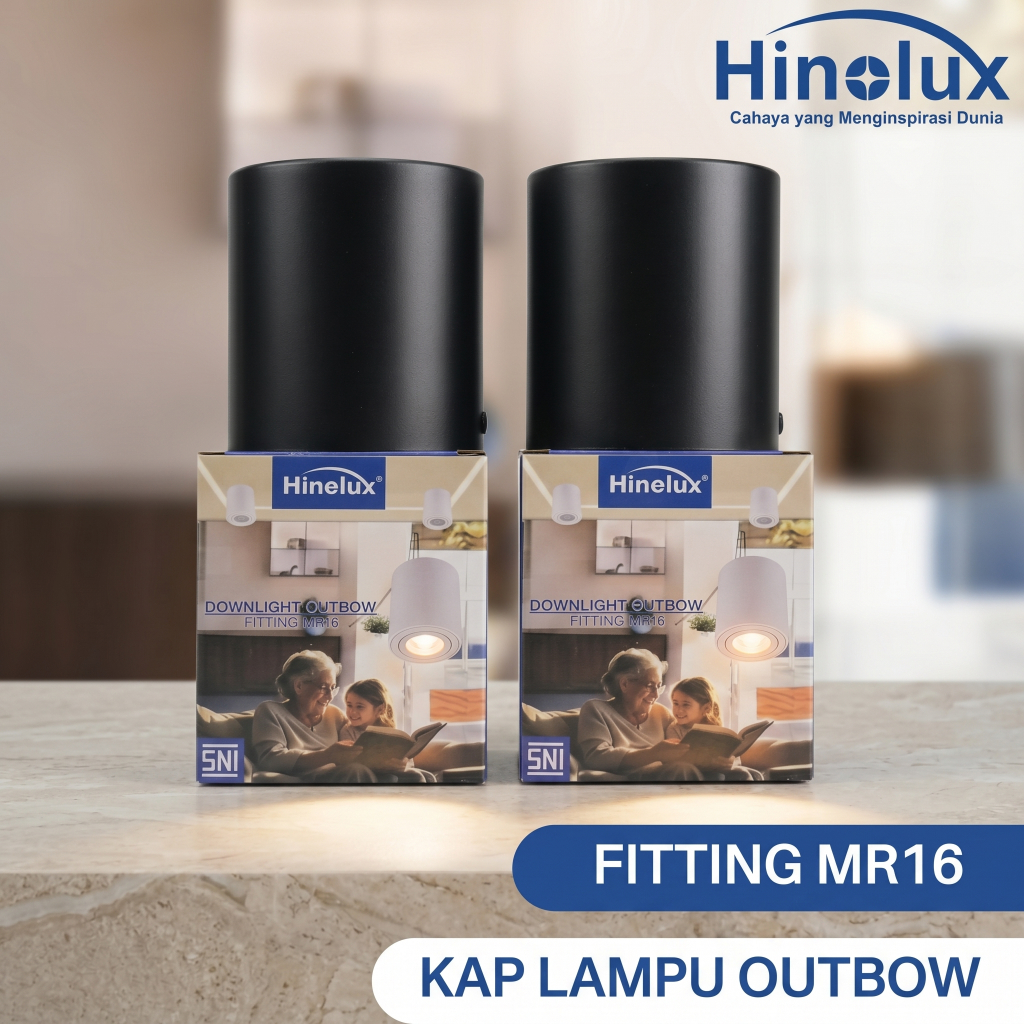 Kap lampu downlight spotlight MR16 outbow