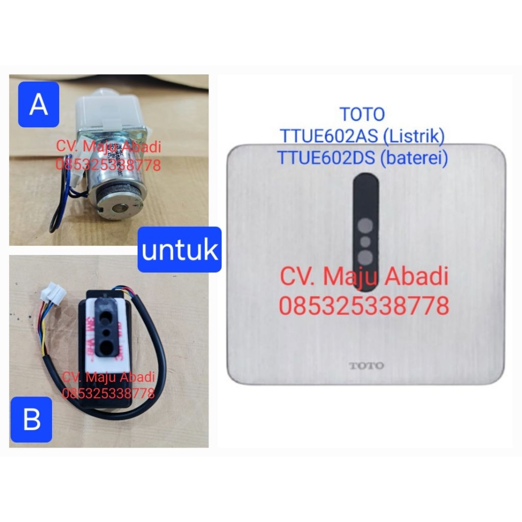 Sparepart TOTO Selenoid dan Sensor Eye untuk Flush Urinal TTUE602