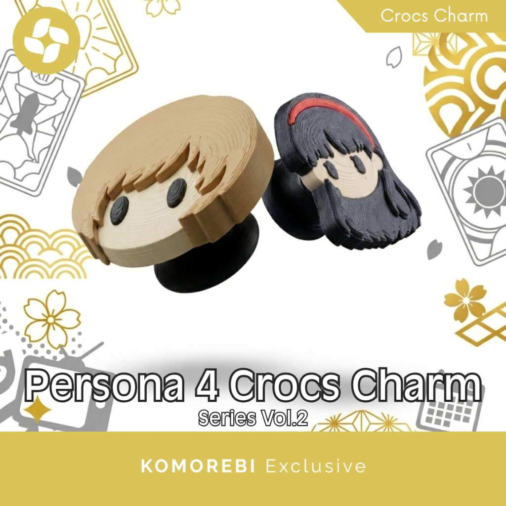 Crocs Charm Jibbitz Persona 4 Golden Vol.2 Chie Satonaka Yukiko Amagi Aksesoris Sepatu Sandal P4 Ani