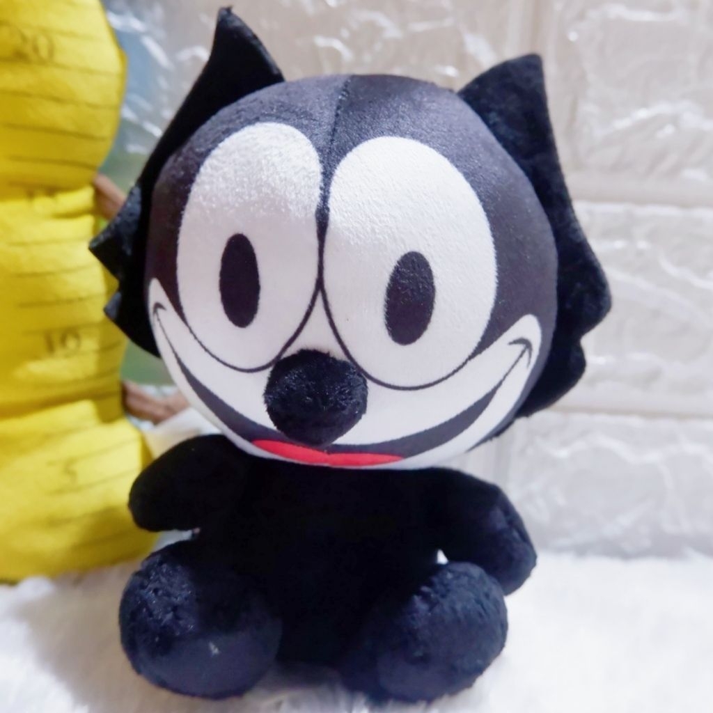 Boneka Felix The Cat Plush Cartoon 6" Stuffed Animal Sitting Doll Dreamworks