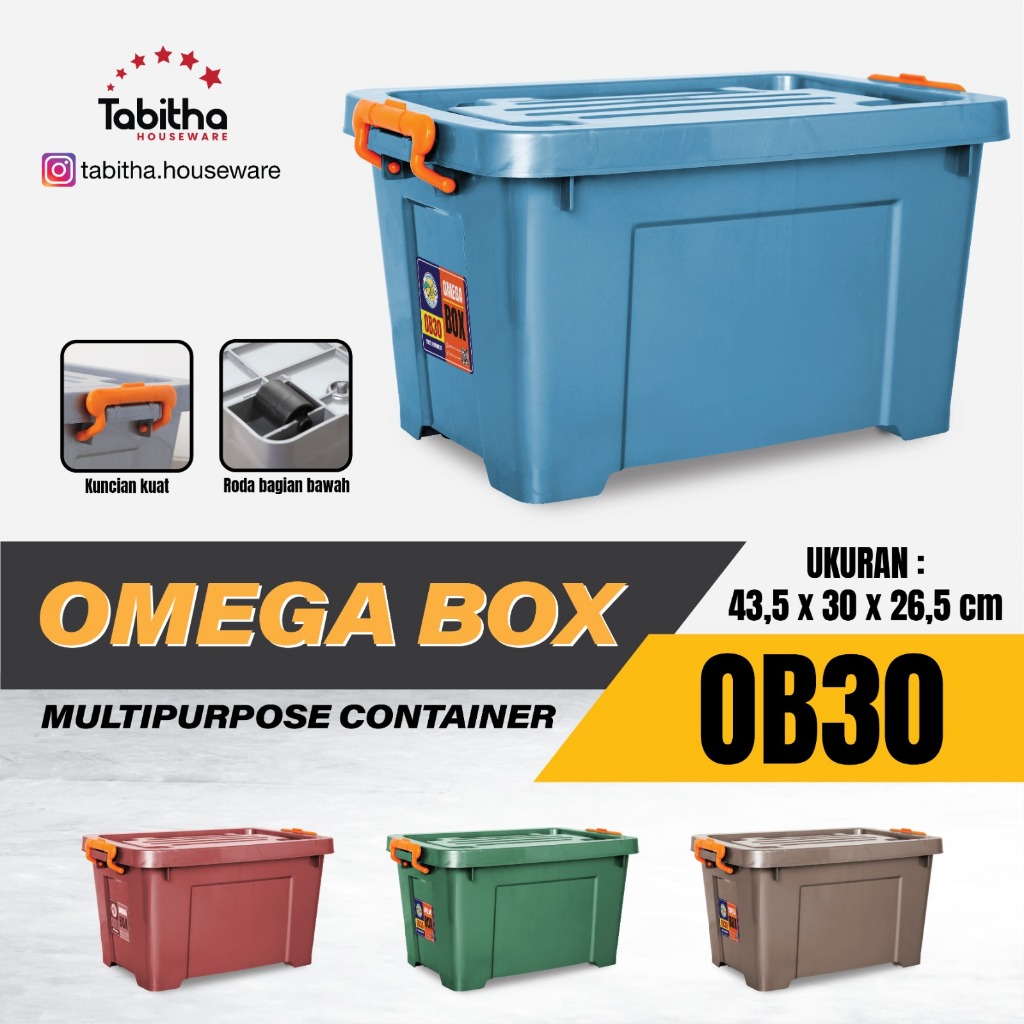 TABITHA CONTAINER SERBAGUNA OMEGA BOX Kontainer Plastik JUMBO BESAR