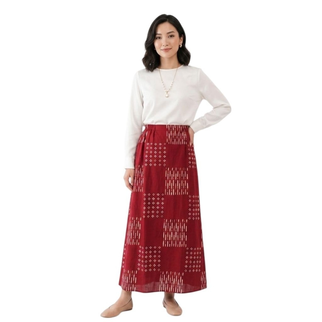 One piece skirt batik -rok batik/ bawahan wanita sekari