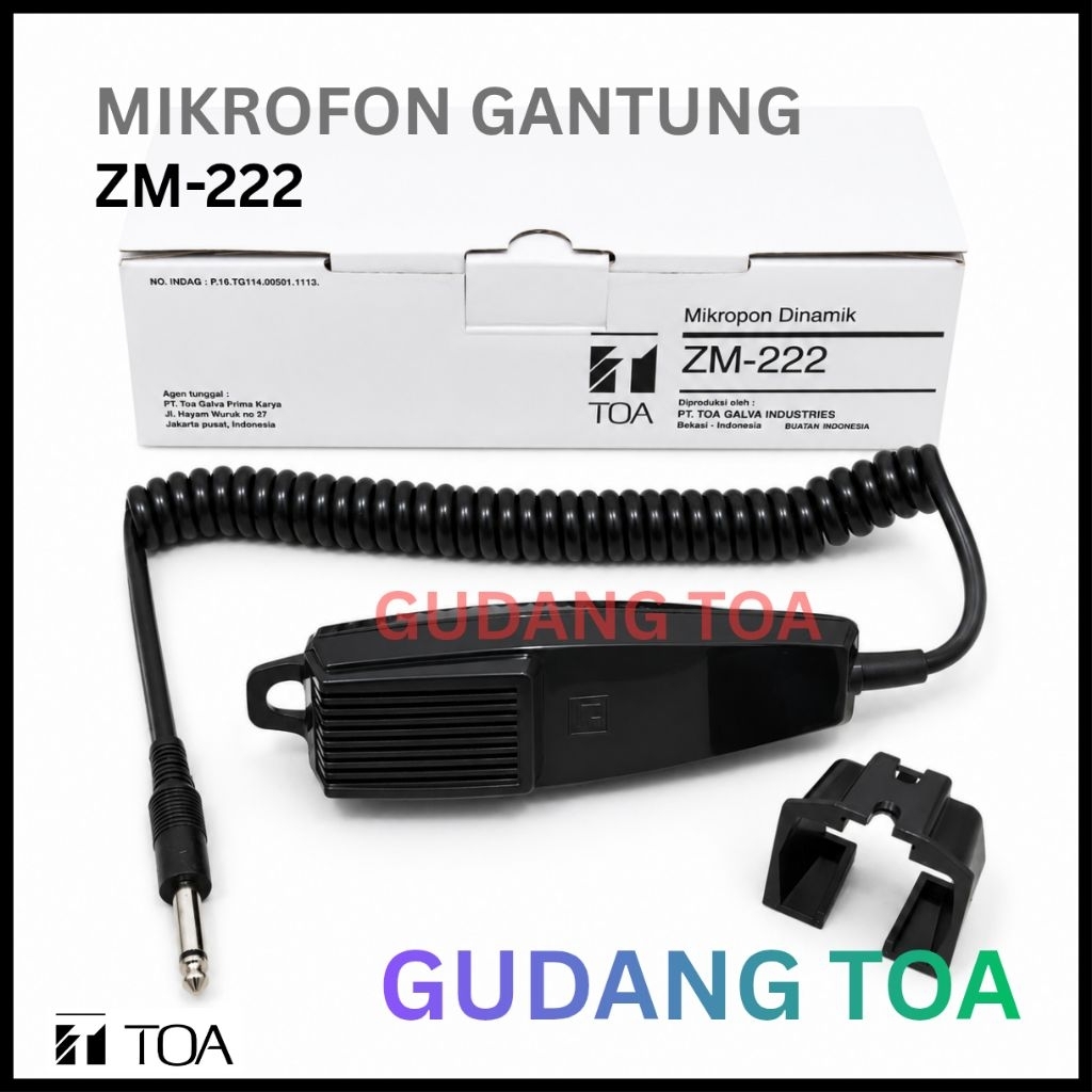 ZM-222 MICROPHONE PAGING MIC TOA MIKROFON GANTUNG ZM 222