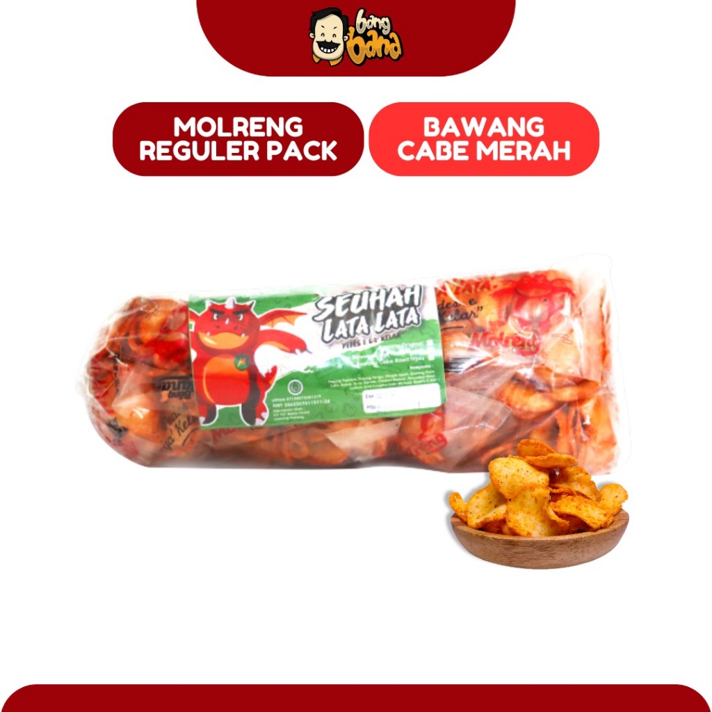 Keripik Molreng Kripik Molreng Moring SeuhahLataLata Bang Bana Cabai Merah Kemasan Pack