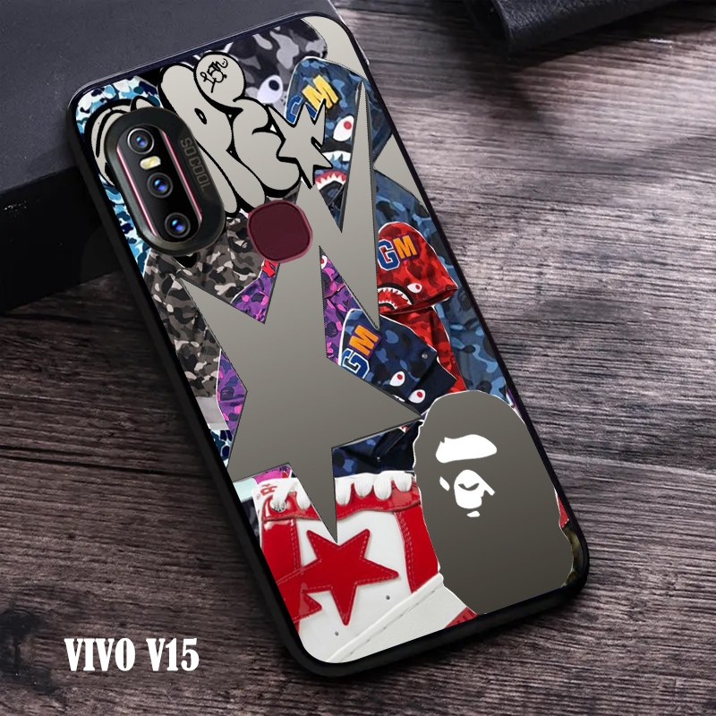 CASE IMD HYBRID PLATE HOLOGRAM VIVO V15 (BAPE) Ap Case Terbaru softcase dan hardcase IMD HOLOGRAM - 