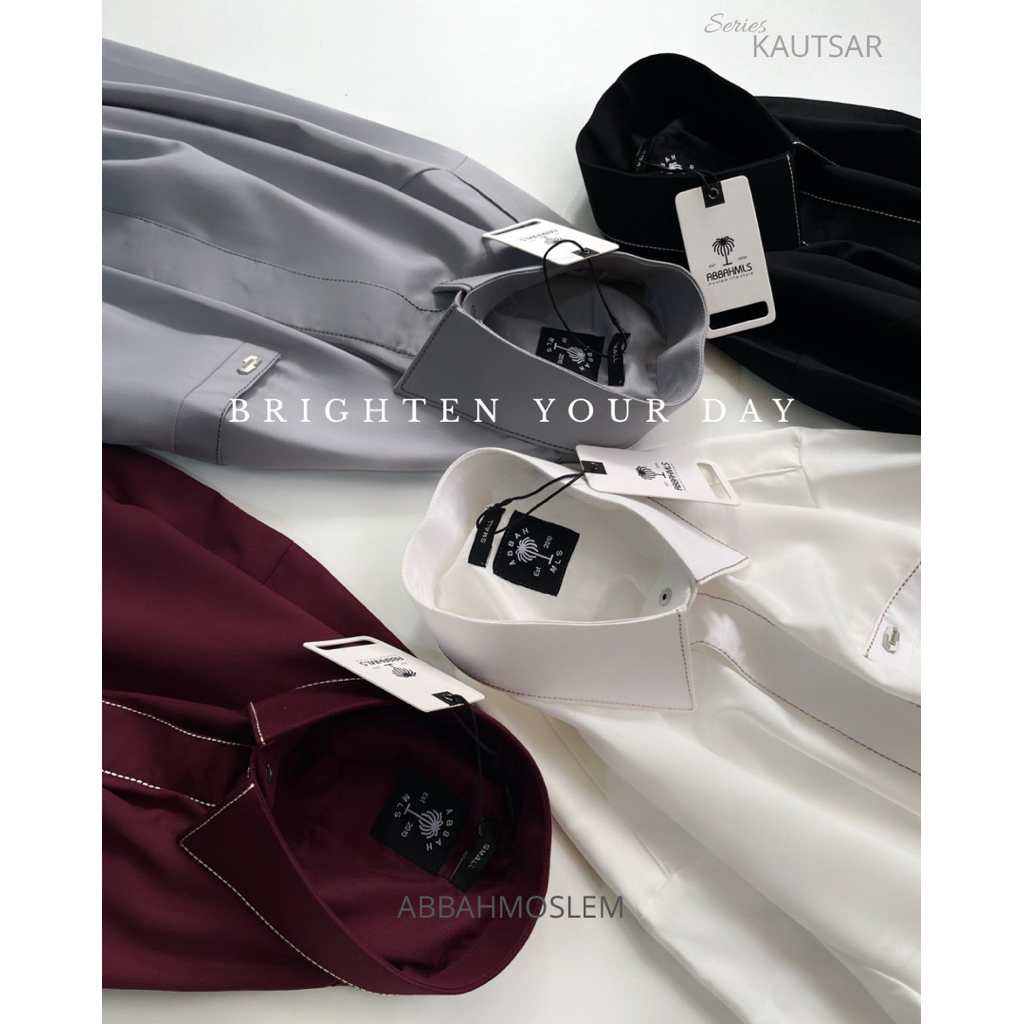 KAUTSAR SERIES - KEMEJA KOKO CASUAL LENGAN PANJANG MANSET - ABBAH MOSLEM