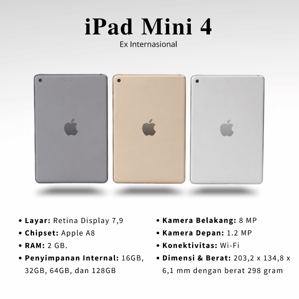 COD APPAPPLE IPAD Mini 3  4 5 64GB 32GB Wifi Only 7.9 Inch A7 Kondisi Mulus IPAD MINI 345  SECOND OR