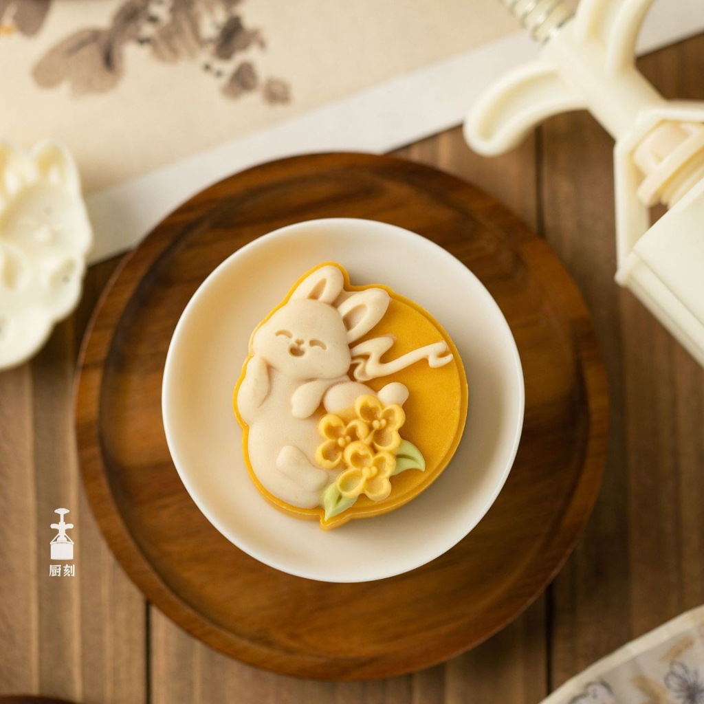 Cetakan Mooncake 75gr cetakan cetakan kue bulan 75gr mooncake mold Cetakan kue bulan rabbit 75gr