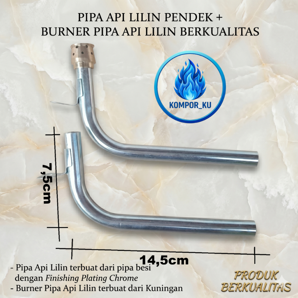 Pipa Api Lilin Panjang dan Pendek / Pipa Api Lilin Kompor Gas RInnai / Pipa Api Lilin Kompor / Pipa 