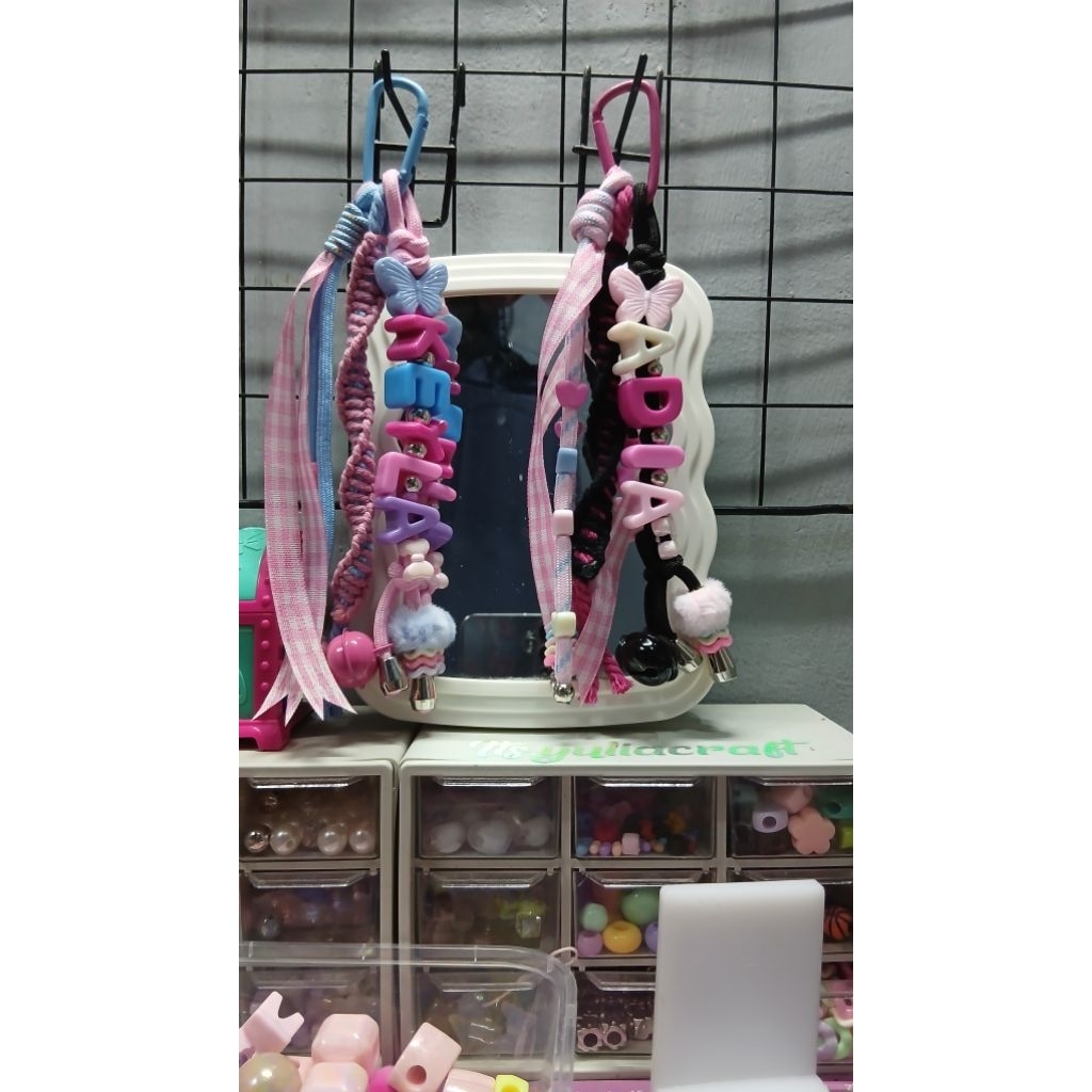 Bagcharm kupu kupu || bagcharm nama tali paracord
