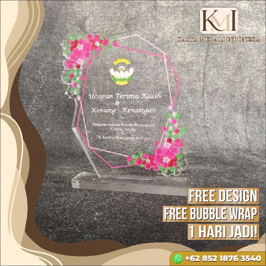 Plakat Bunga Custom, Plakat Akrilik Custom, Yayasan , Yayasan Bunga , FREE DESIGN 1 hari jadi