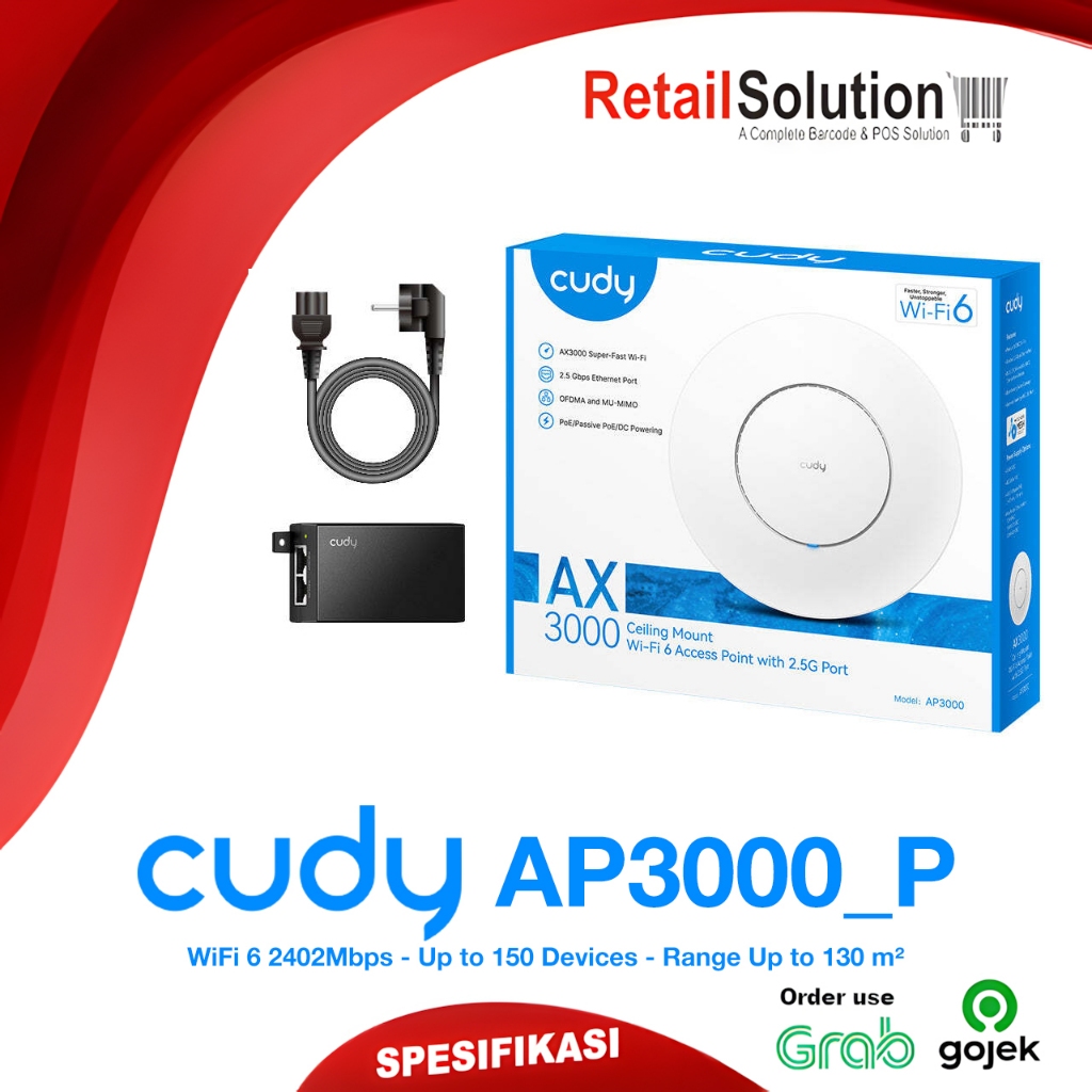 Access Point WiFi 6 PoE AX3000 5GHz 2.4GHz - Cudy AP3000 AP-3000 AP3000P AP-3000P Indoor