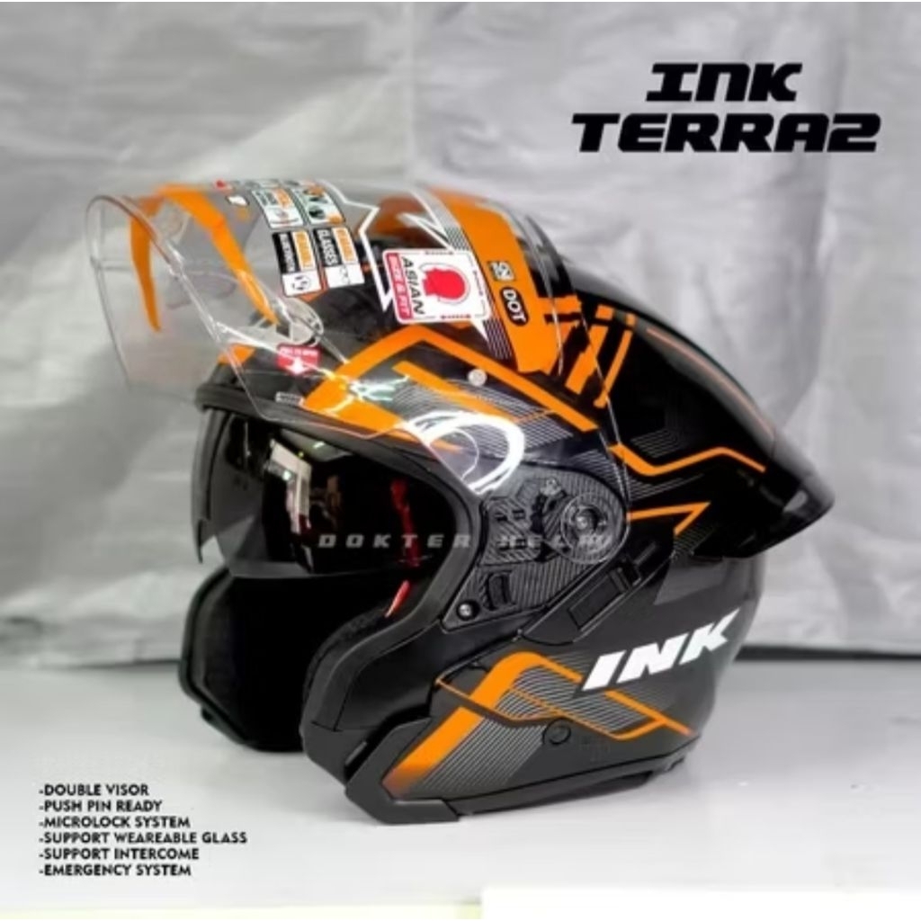 Helm INK Terra 2 - black orange