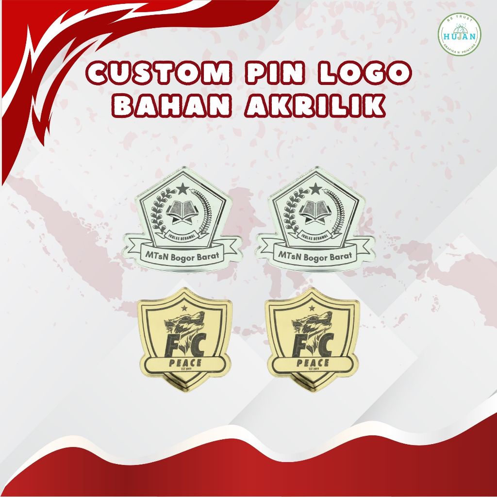 CUSTOM PIN LOGO/ PIN BROSS BAHAN AKRILIK