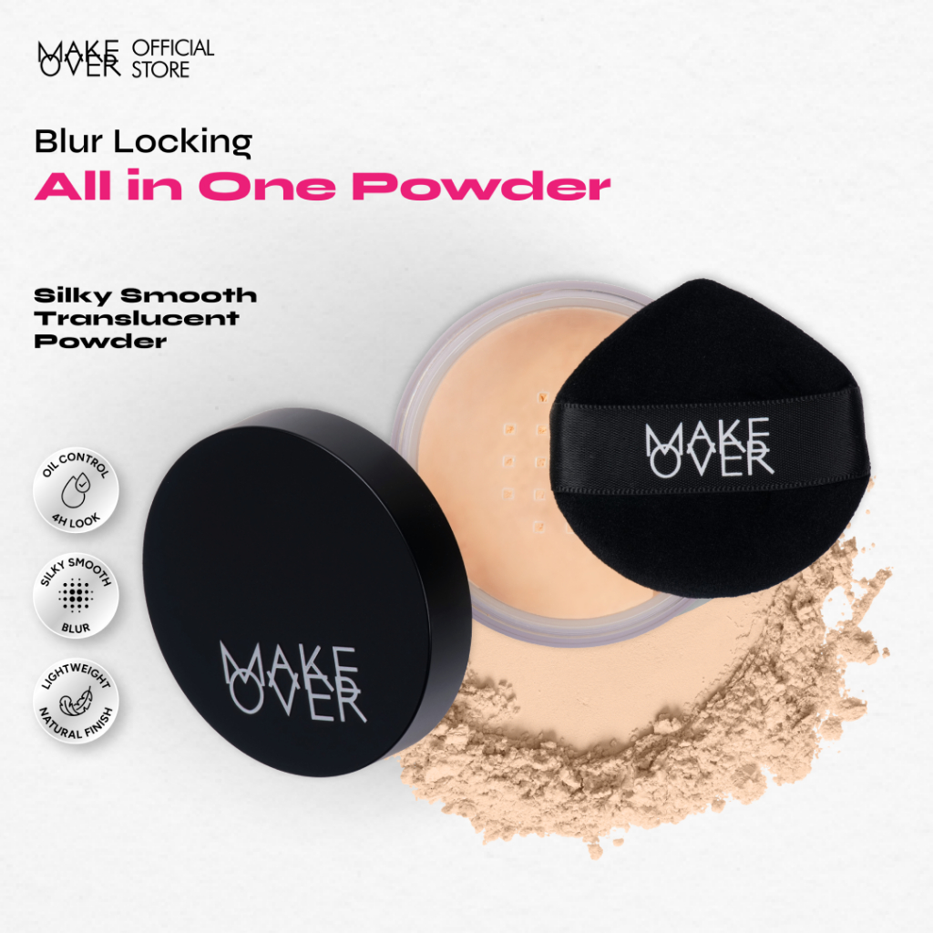 [SPECIAL MASTERSHADE] MAKE OVER Silky Smooth Translucent Powder - Bedak Tabur Loose Powder Lembut Ri