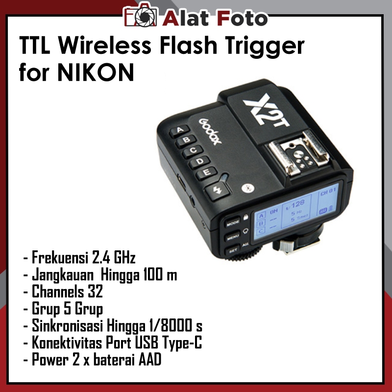 Godox X2T Wireless Triger for Nikon HSS TTL