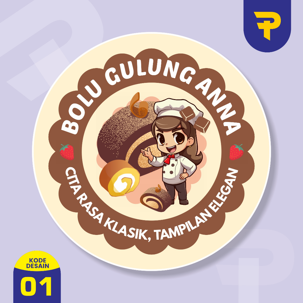 stiker bolu ketan item keju marmer stiker cake stiker roll cake moo roll bisa request