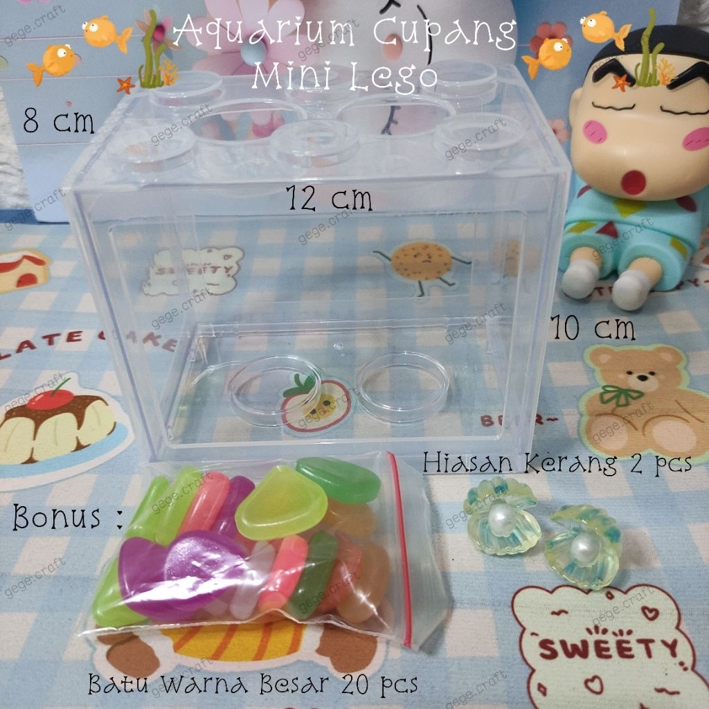 Aquarium Cupang Aquarium Ikan Aquarium Mini Aquarium Lego Aquarium Akrilik