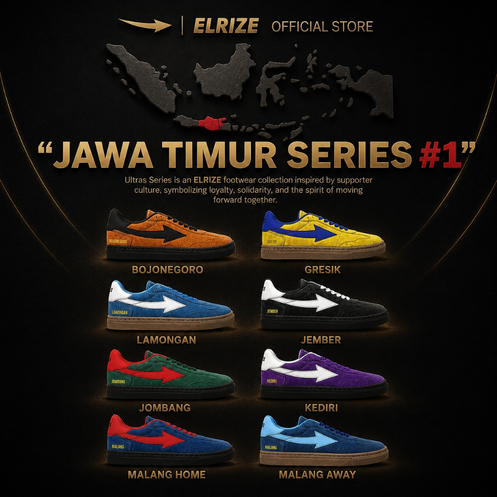 ELRIZE - ULTRAS JAWA TIMUR PART 1 - Sepatu Casual Ultras Series Supporter Ice Blue Suede