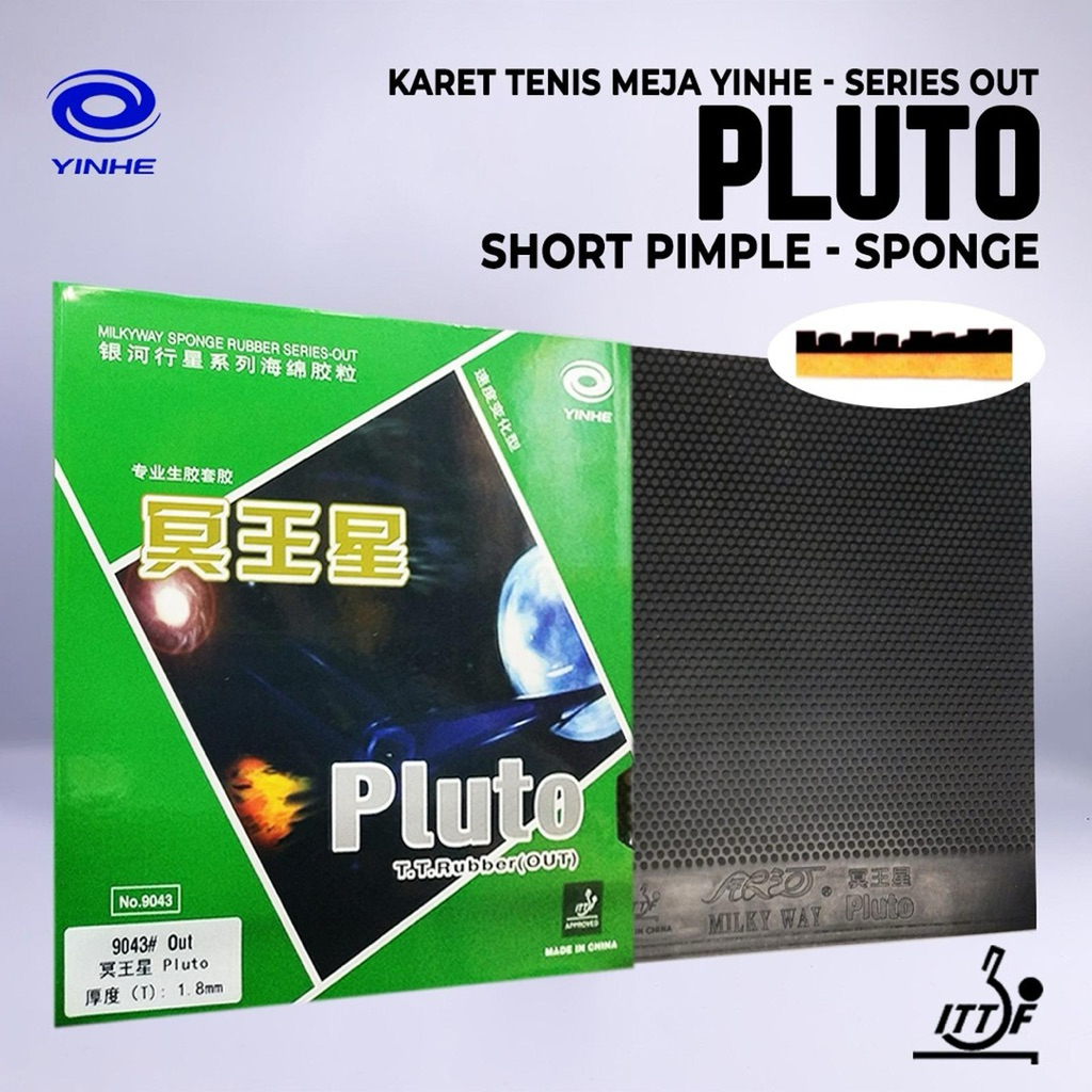 Karet Bet Pingpong Tenis Meja YINHE PLUTO Bintik Pendek Original