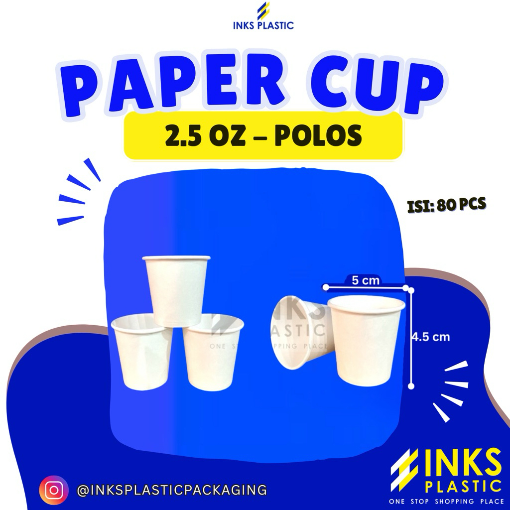 PAPER CUP 2,5 OZ GELAS KERTAS 2.5 OZ PAPER CUP MINI GELAS TESTER