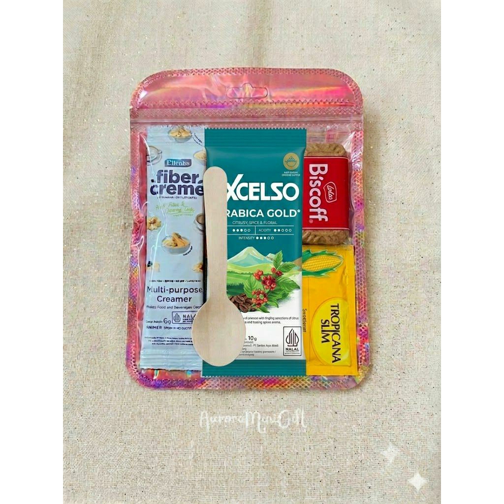 Mini Gift Kopi Excelso | Coffee Kit Hologram | Kado Ngopi Aesthetic | Souvenir Mini Kopi | Hampers C