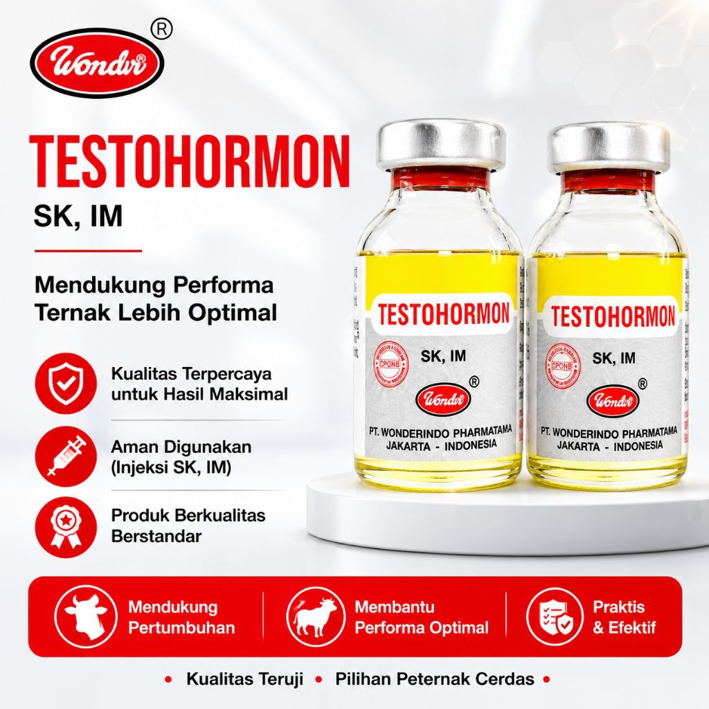 Injeksi Testohormon 5 10 & 20ml untuk Meningkatkan Reproduksi Hewan Jantan