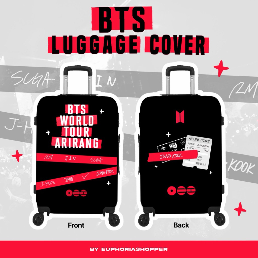cover koper luggage bts ariranng