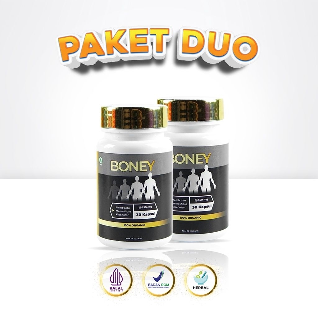 Harga 2 Botol Boney / Kapsul Peninggi Herbal / Naik 5-15 cm / BONEY PENINGGI BADAN ORIGINAL Boney He