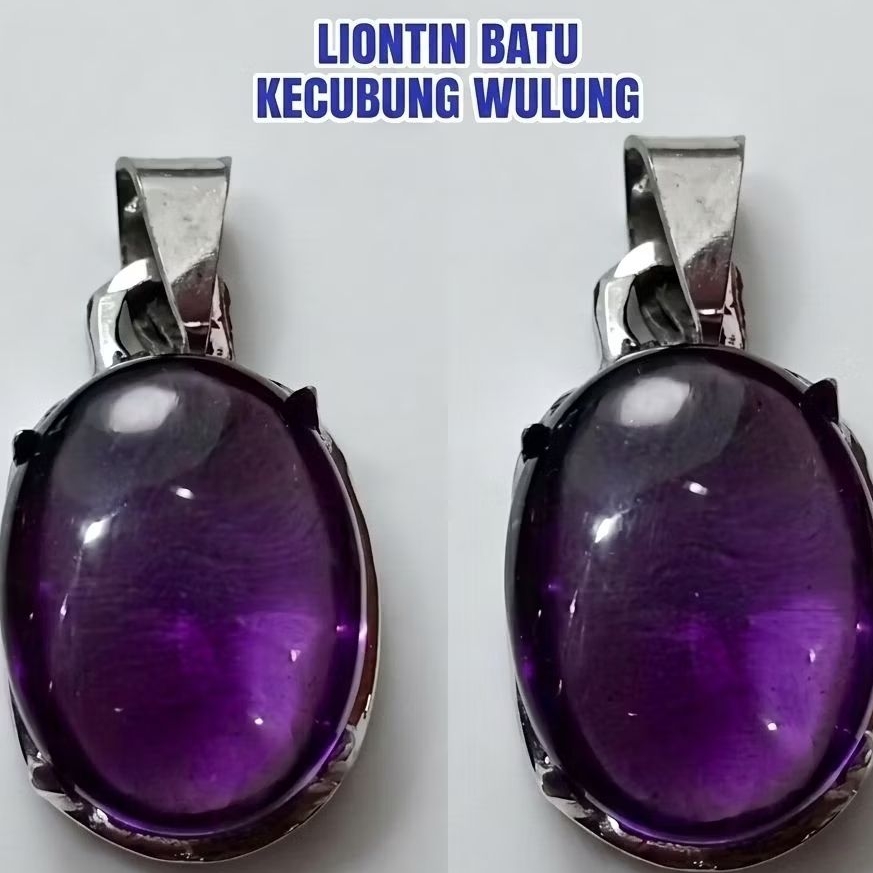 Liontin Kecubung Wulung Ring Monel Batu Permata Berkualitas