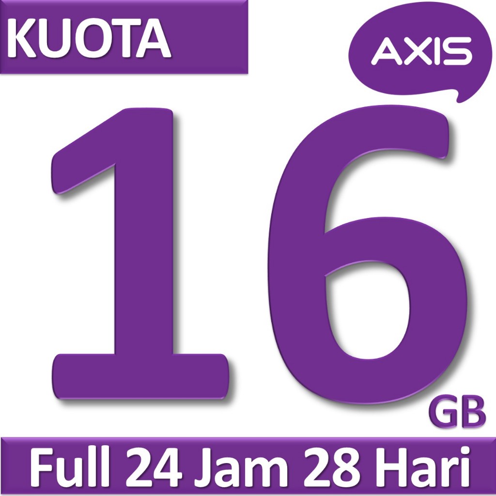 AXIS BRONET 16GB 28 Hari Kuota Nasional Full 24 Jam Fast Proses