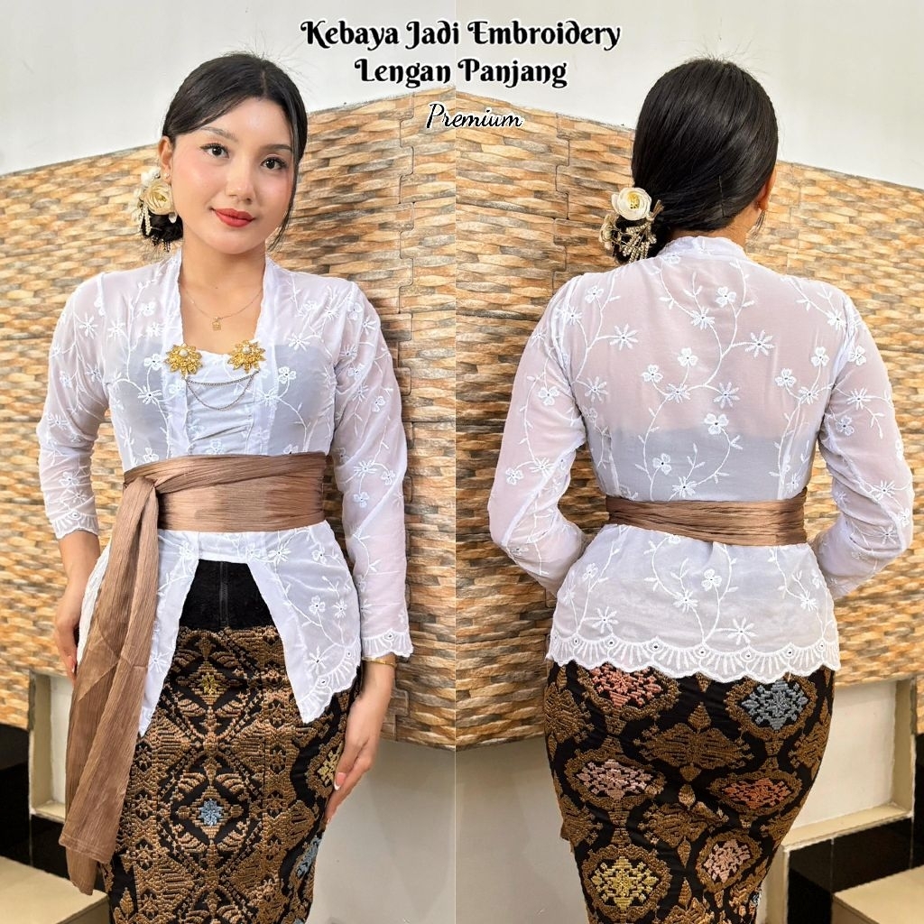 Kebaya embroidery // Kebaya Bali kutubaru // kebaya putih