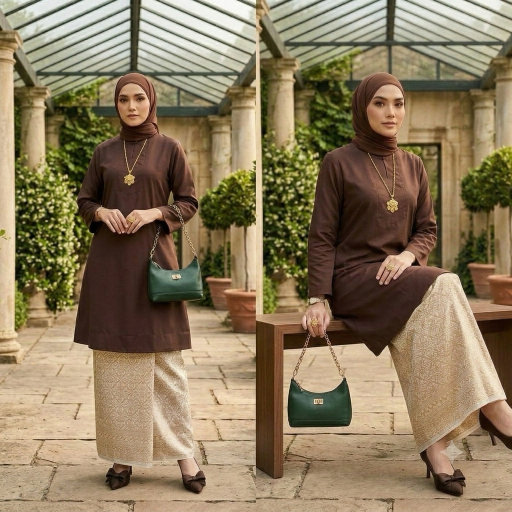 TUNIK TOYOBO TERBARU/ TUNIK TOYOBO POLOS// KEBAYA POLOS BISA SERAGAM// STELAN MELAYU BAHAN TOYOBO //