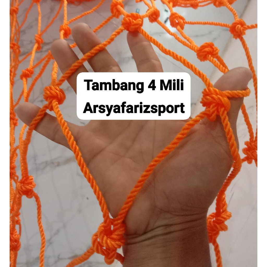 Jaring Dinding lapangan 4mm Lubang 7cm |jaring futsal, jaring volli, jaring mini soccer
