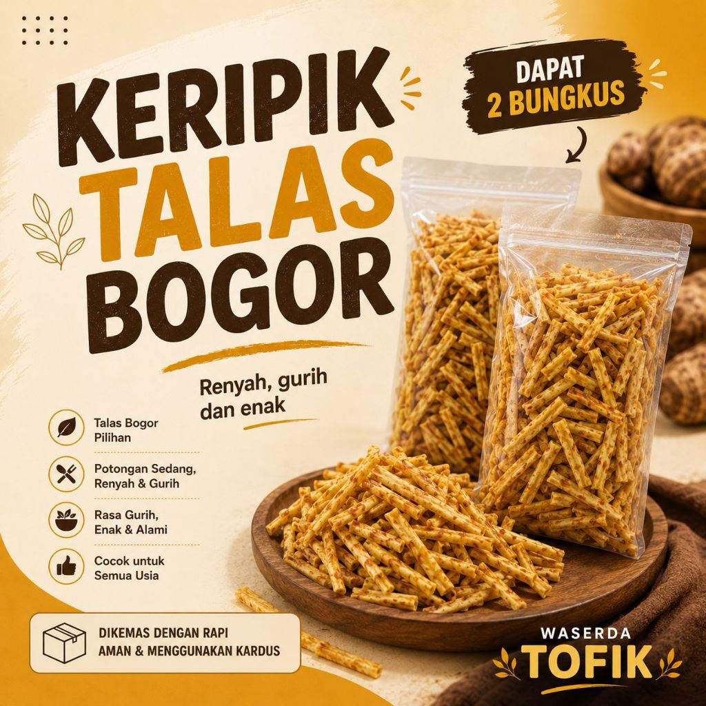 Stik talas bogor super gurih renyah dan packing kardus