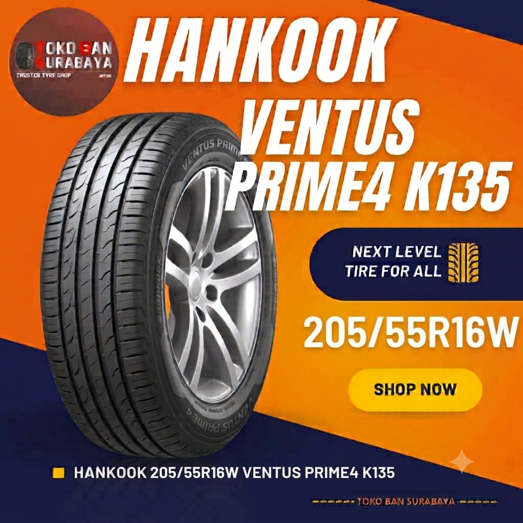 Ban HANKOOK 205/55 R16 205/55R16 205/55/16 20555 R16 20555R16 R16 16 VENTUS PRIME 4 K135