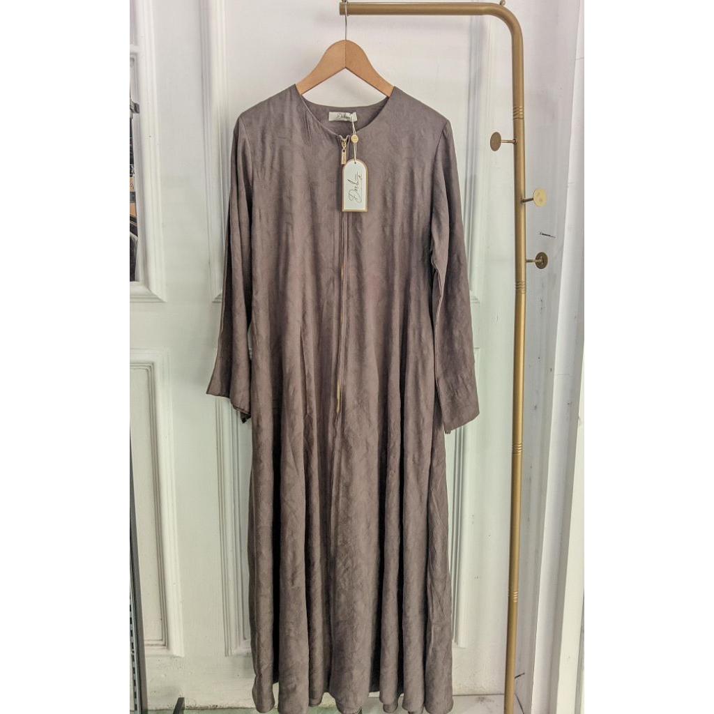 Abaya DNL LUXURY warna motif embos basic