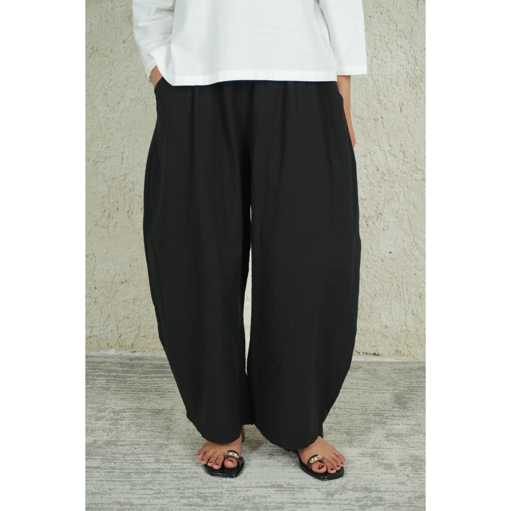 Loose Basic - LOVA Barrel Linen Pants | Celana Barrel Linen Wanita | Baggy Pants Wanita