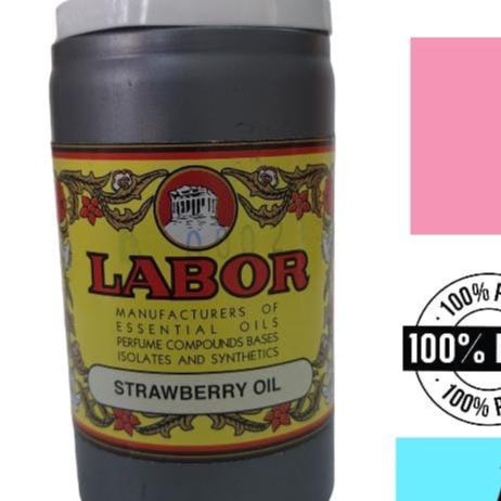(100 GRAM) stawbery oil 100 GRAM BY LABOR. BIBIT PARFUM PARFUM MURNI SEGEL
