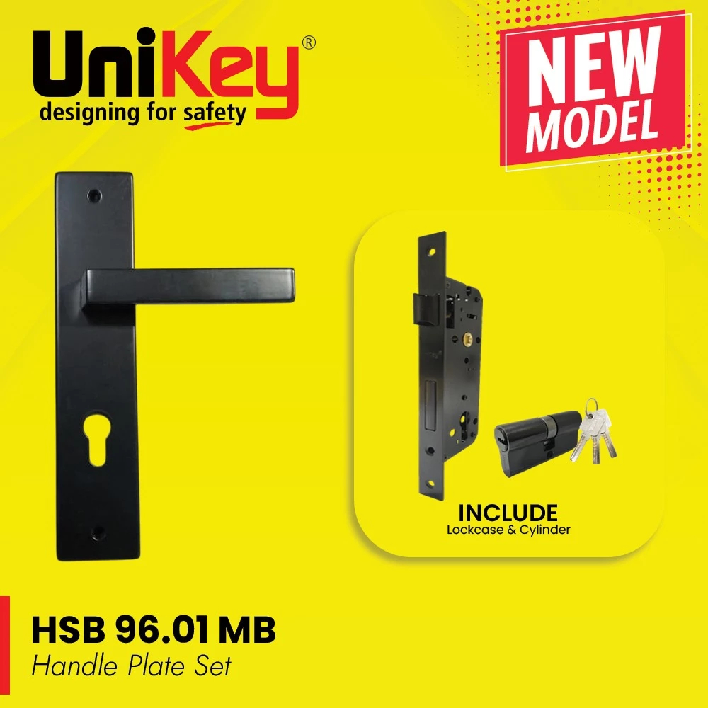 UNIKEY HANDLE SET HSB 96.01 ECO SERIES MB / HANDLE PINTU / GAGANG PINTU UNIKEY
