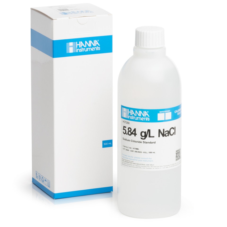 Hanna HI7088L Standard Solution at 5.84 g/L NaCl, 500 mL bottle