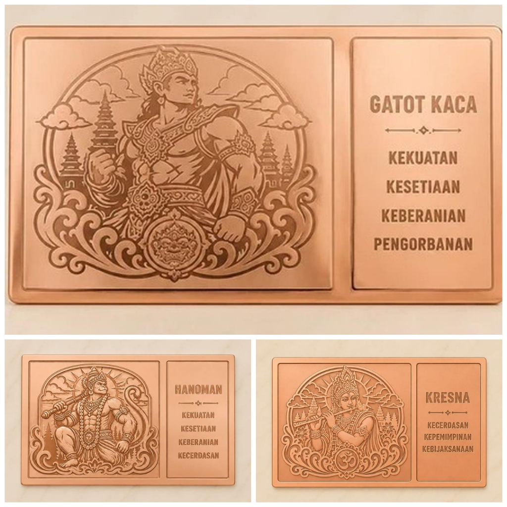 Fine Copper 1kg Tembaga Murni 99.99% 1000gram Edisi Seni Wayang Indonesia Tembaga Investasi 1kg dan 