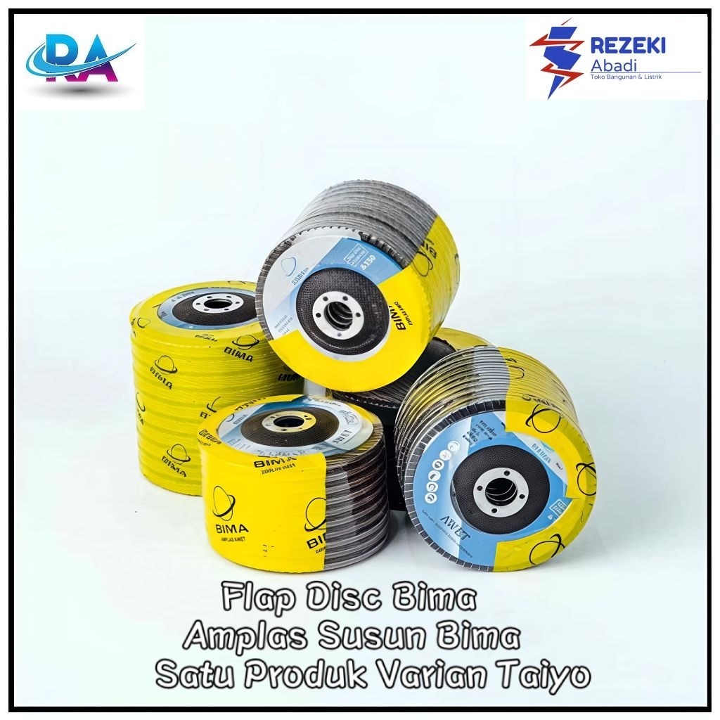Amplas Susun Flap Disc BIMA 4 Inch / Flap Disc Bima / Amplas Kayu dan Besi