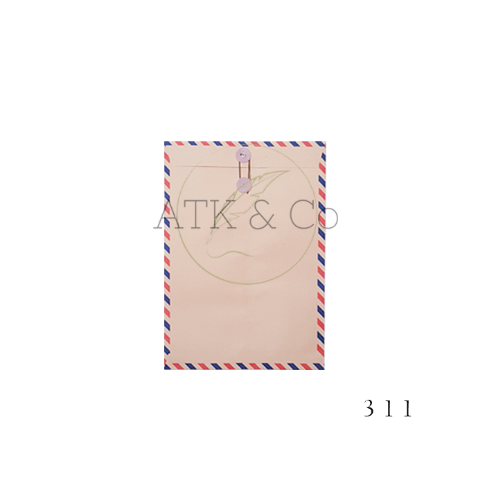 Amplop Coklat Tali 311 Fox - Map Airmail Dokumen Surat Lamaran Kerja Brown Kraft String Button Envel