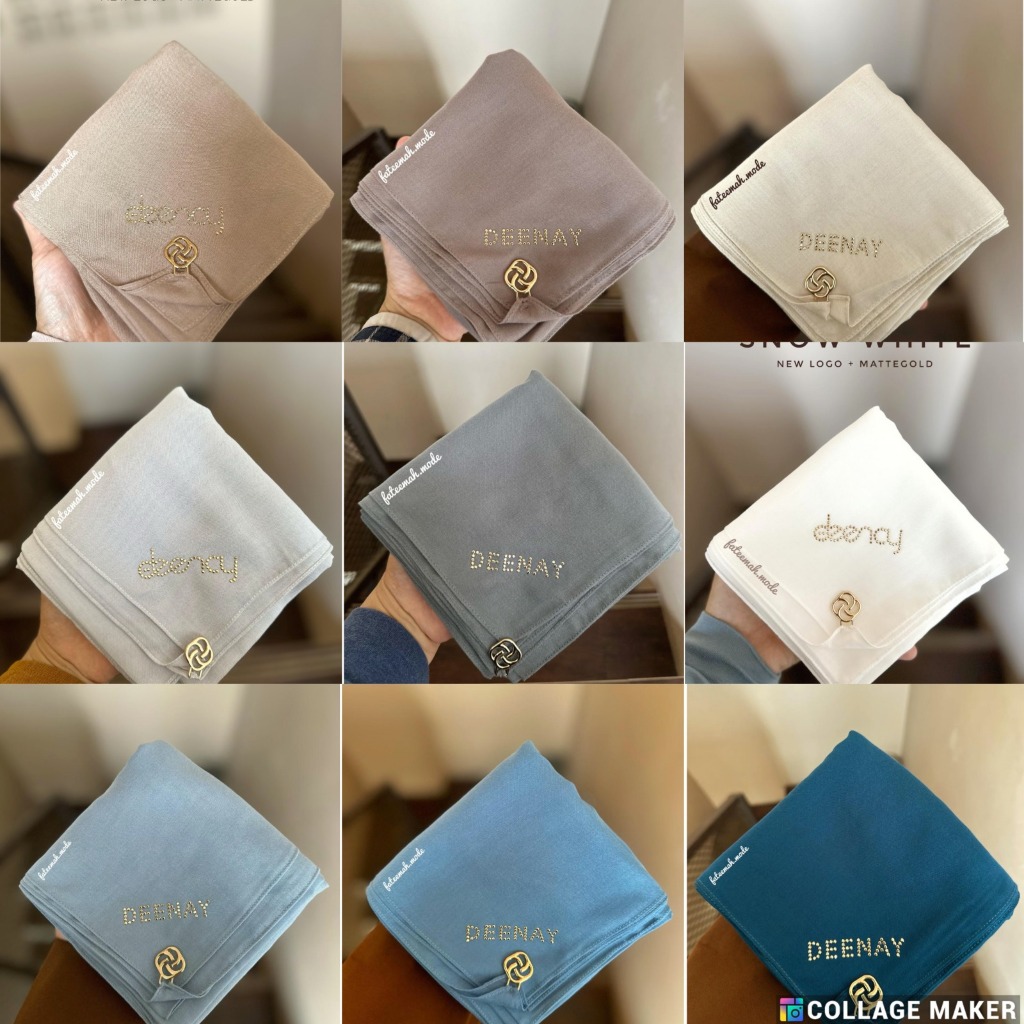 PART I DEENAY LIZA POLOS MATTE GOLD JAHIT TEPI WHITE CREAM, BROWN, GREY, BLUE SERIES